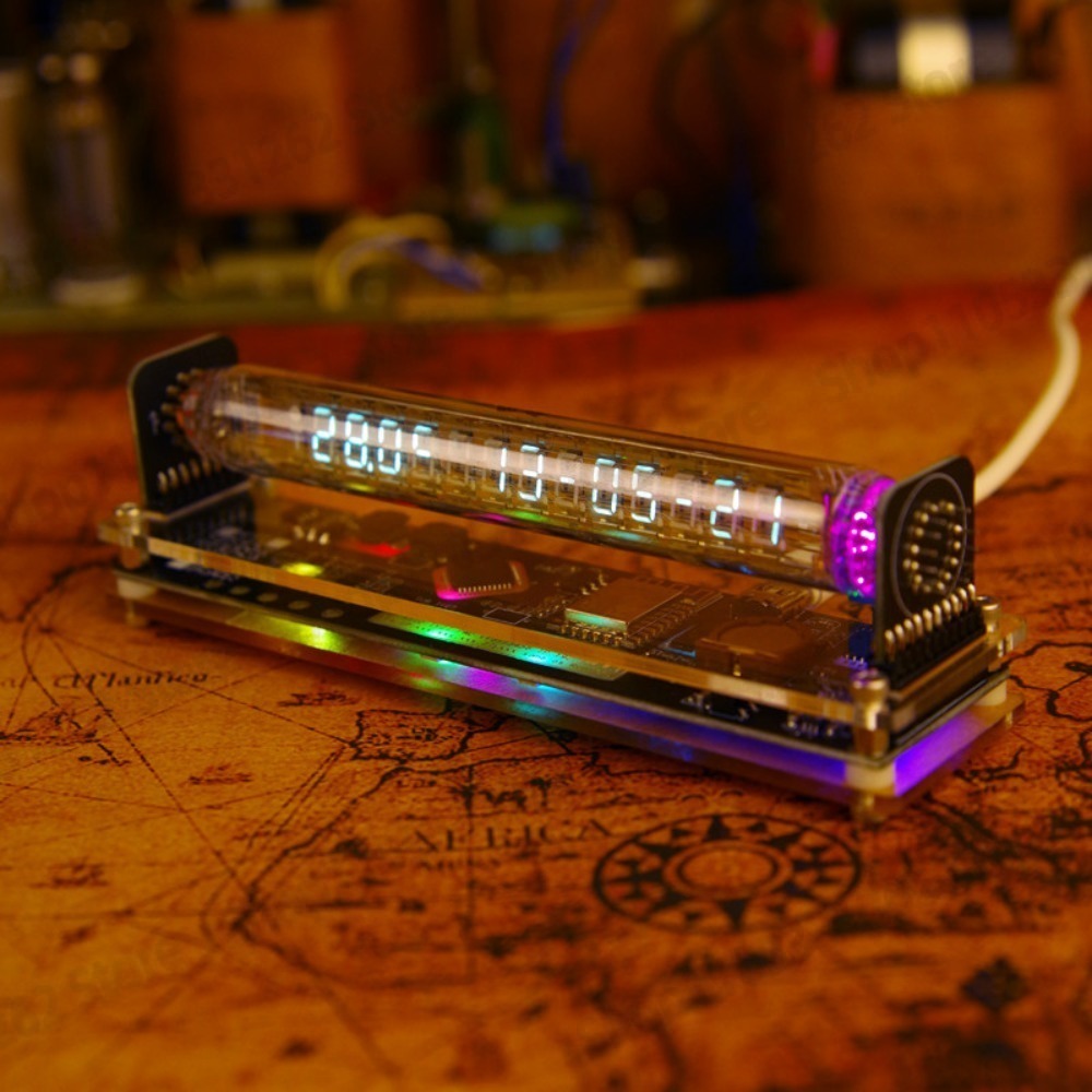 VFD Fluorescent Tube Clock IV- - Retro Gaming Youtube ulasan dan harga