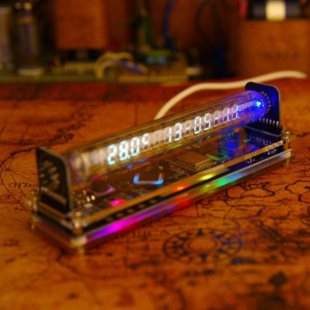 VFD Fluorescent Tube Clock IV- - Retro Gaming Youtube ulasan dan harga