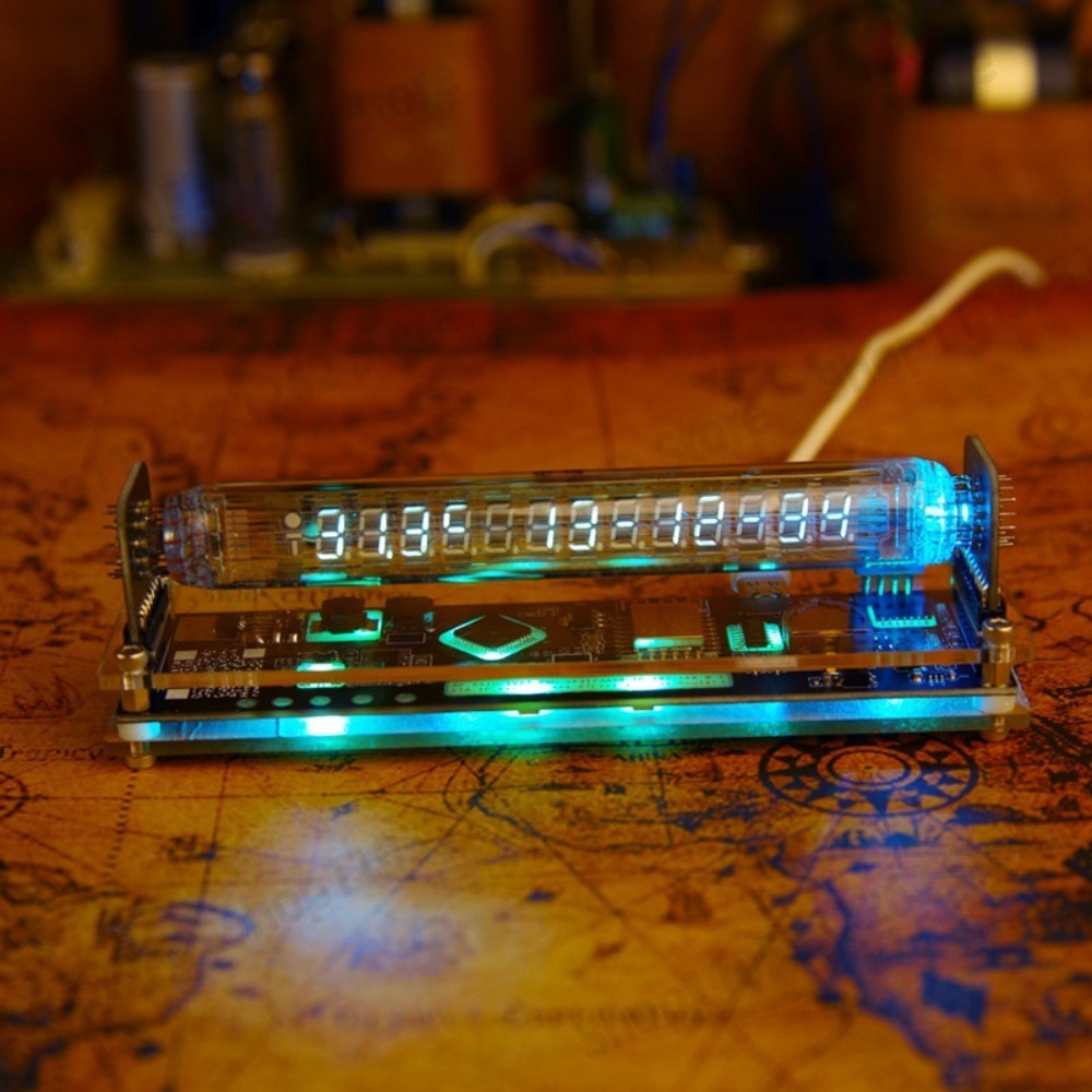 VFD Fluorescent Tube Clock IV- - Retro Gaming Youtube ulasan dan harga