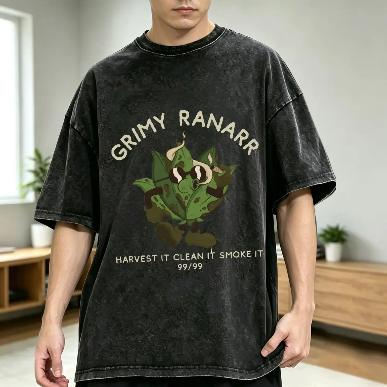 washed T Shirt Grimy Ranarr Cl - Retro Gaming T Shirt ulasan dan harga