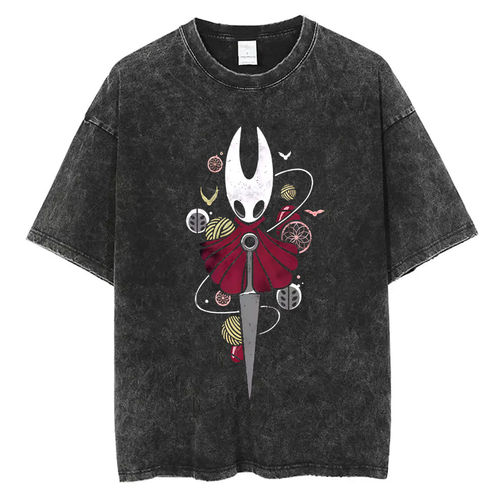 Washed Vintage Game Hollow Kni - Retro Gaming T Shirt ulasan dan harga