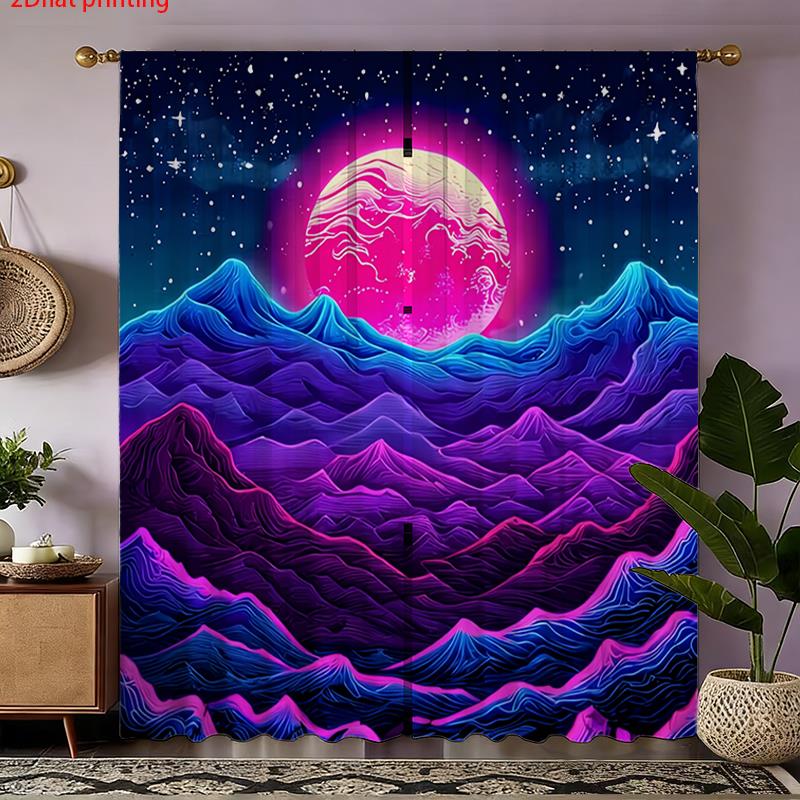 Synthwave Curtains, Neon Mount - Retro Gaming Youtube ulasan dan harga