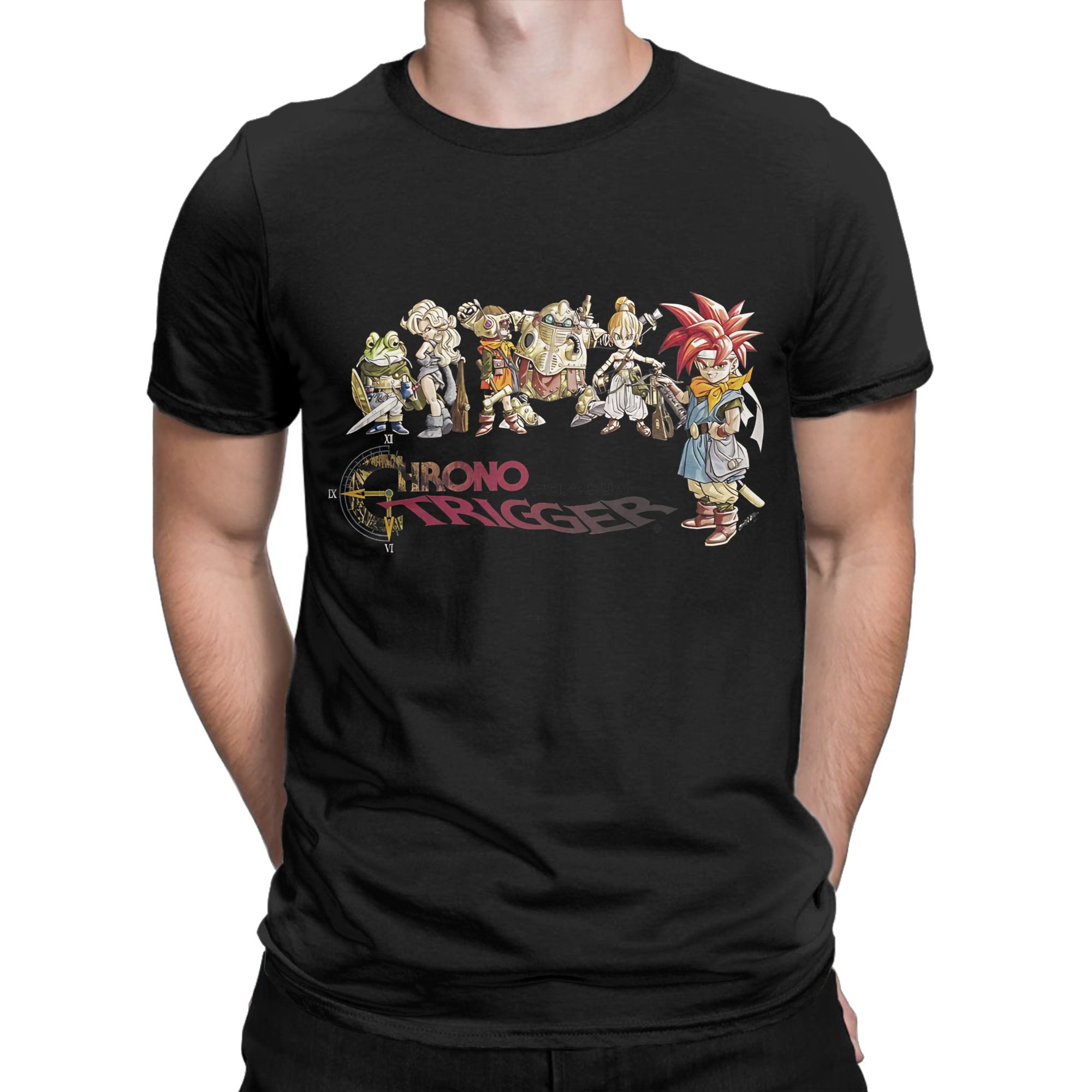 Chrono Trigger Logo Funny Grap - Retro Gaming T Shirt ulasan dan harga
