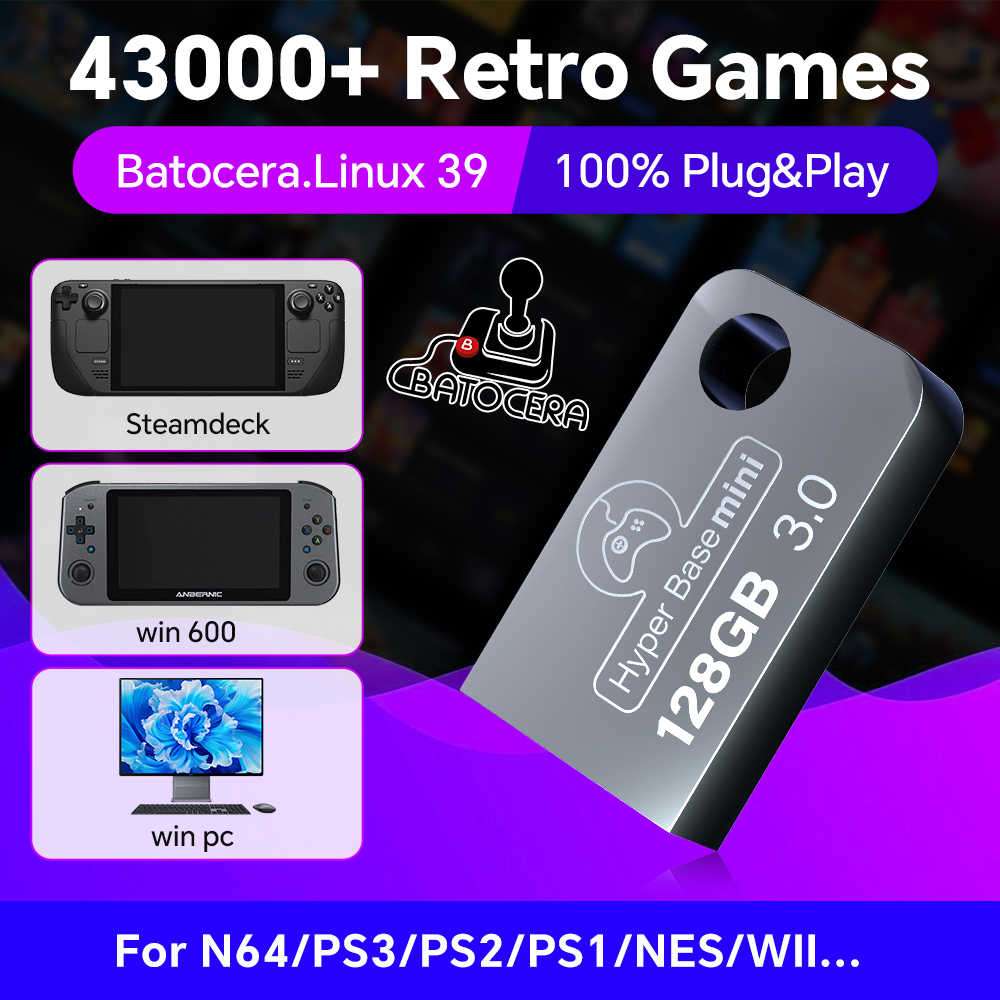 Batocera 128G USB Flash Drive  - Retro Gaming N64 ulasan dan harga